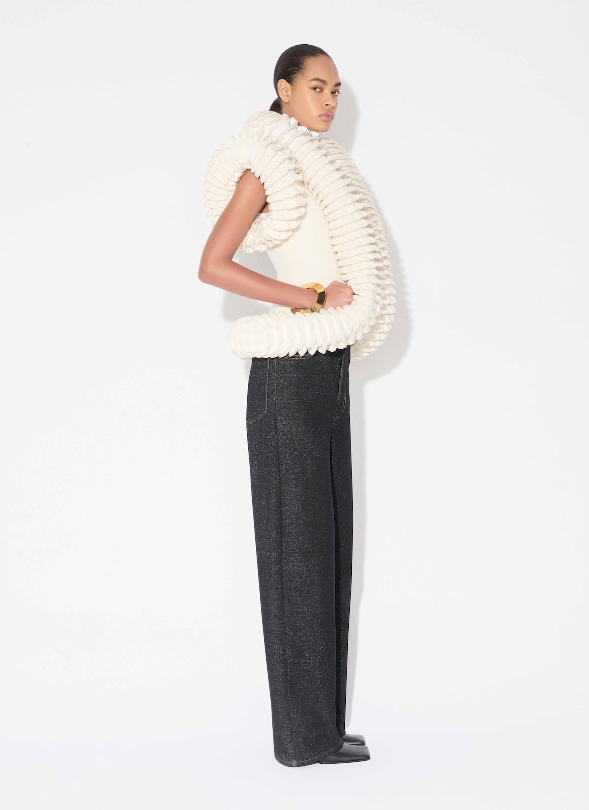 FELT KNIT CIRCULAR PADDED JACKET ALAÏA  FELT KNIT CIRCULAR PADDED JACKET